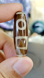Natural Tibetan Heaven and Earth DZI Agate Crystal Drum Beads SD06 #DZI #Natural Crystal