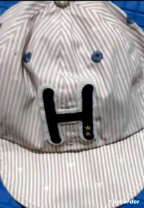 T.I - Topi Bisbol Anak Inisial Huruf H Stripe Baseball Hat Import