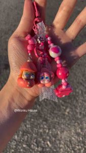 Rantai Telefon Buatan Tangan Pop Bean Tulen /Authentic Pop Bean Handmade Phone Chain Pendant Rantai Telefon Buatan Tangan Pop Bean Tulen - Crybaby