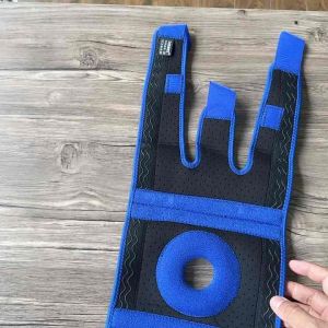 สนับเข่า พร้อมตัวกันโคลงด้านข้าง และแผ่นเจลสะบ้า สนับเข่า ปรับได้ บรรทัดอาการปวด ฉีก Meniscus