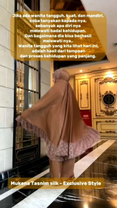 Mukena Tasnim Eksklusif oleh Dalanova dengan Bahan Santoriny Luxuri Silk