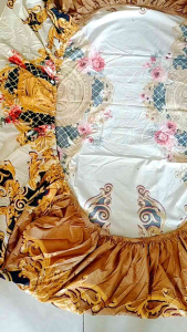 sprei motif emily sprei mewah korea style karet keliling anti selip anti geser uk 160x200 180x200 1 set sprei 2 sarung bantal 2 sarung guling