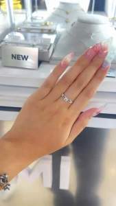 A.CEMI Star Swirl Blue Topaz Ring พลอยแท้ เพทายขาว แหวนพลอยแท้ เพทายขาวแหวนเงินแท้ ชุบทอง 18K