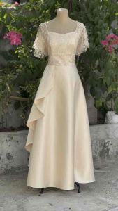 Modern Filipiniana Carmelita Mother Dress (beige)