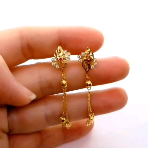 Subang Gantung Skru Designa Indian Emas 916 Yon Hing