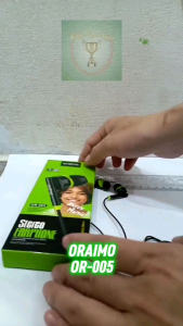 OR-005 ORAIMO EARPHONE/HEADSET/HANDSFREE BIG BASS STREO MUSIC JERNIH