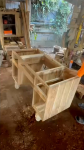 โต๊ะทำงานไม้สักแท้ โต๊ะเขียนหนังสือ โต๊ะคอมพิวเตอร์ ขนาด กว้าง 120 ซม สูง 78 ซม. ลึก 60 ซม. แข็งแรง ทนทาน สไตล์วินเทจ 2ลิ้นชัก 2ตู้