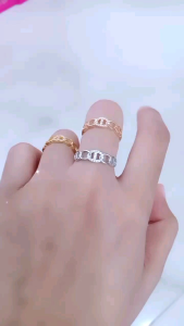 Cincin Model Cartier Mata Putih/Perak Asli Silver 925 Lapis Emas & Perhiasan Fashion Wanita Terbaru