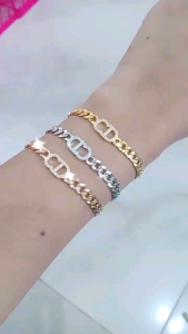 gelang tangan rantai sisik naga (C**D) mp/perak asli silver 925 lapis emas/perhiasan fashion wanita terbaru