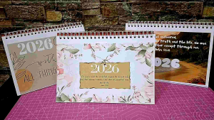 2026 Bible Verse Desk Calendar | Can costumize| Size: 8x5.5"