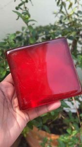 พลอย100% LAB MADE ก้อน กระจกเจียได้ทุกชนิด แกะสลักด้วย...0.656 (gram กรัม )glass rough Ruby ความยาวและ ความกว้าง 4X4 inch นิ้ว)(ความหนา 1.00 inch นิ้ว)""