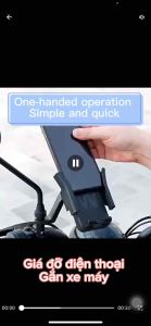 Giá đỡ điện thoại xe máy Xoay 360 ° Tay cầm xe máy Giá đỡ điện thoại phổ biến cho điện thoại di động 4.7-7.2 inch