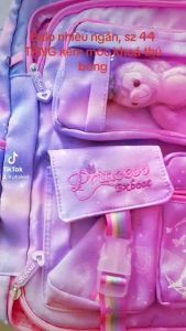 [Tặng kèm móc khoá thú bông] Balo đi học cặp sách cho bé gái cấp 1 cấp 2 nhẹ thoáng khí_Balo học sinh tiểu học