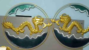 Hiasan modern motif naga 1 set