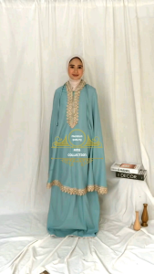 Mukena Dewasa 2 in 1 Katun Premium Aqella Series Renda Mewah
