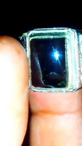 Cincin Batu Black Opal Sempur Banten Natural Jarong Bahan Ranting