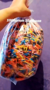 SWC◇KARET JEPANG KILOAN 1000GRAM karet jepang size medium (sedang) AKSESORIS KARET RAMBUT KUAT ELASTIS MURAH COD