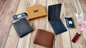 Dompet Kulit Sapi Lembut Lipat Dua mb06