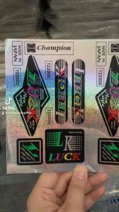 Bộ tem xe đạp LUCK champion made in Japan chữ 7 màu ÁNH KIM hàng nhập Thái Lan chất lượng cao dành trang trí riêng cho dòng xe này tem màu sắc cực đẹp và bền giá bán cực tốt bán lẻ như bán sỉ