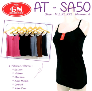 TANGTOP GOLDEN NICK Tali Kecil AT50 | Tangtop Wanita Tali Kecil | Singlet Cewek Golden Nick | Tanktop Cewek Tali Kecil | Atasan Wanita | Pakaian Dalam Wanita | ALFA MABRUK