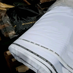 Kain Putih Polos Meteran Premium Bahan Baju Setelan Seragam PDH PNS Formal Semiwool