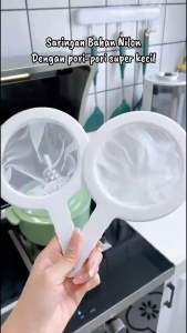 Saringan Kain Soya Susu Mesh Filter Strainer Juice Mpasi Soymilk Kopi Saringan Serbaguna Jamu Madu /Saringan Kain Nilon Gagang Plastik /Saringan Microfilter /Kain Saringan Susu Kedelai /Saringan Susu Kacang /Kain saringan Susu 200 Mesh /Saringan Minuman