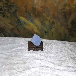61.9 grams Raw Blue Chalcedony specimen small display #7 [Natural Crystal] 61.9克天然蓝玉髓原石小摆件 #7