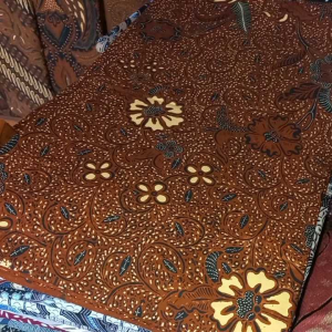 Kain Jarik Lembaran Sogan Solo Motif Boket Kembang Ukel