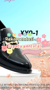 Sepatu LOF Docmart Karet Nyaman dan Anti Slip (37-41) Sepatu Kerja Pantofel Wanita korean style