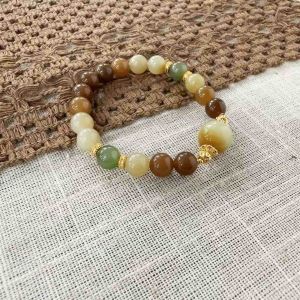 Toffee Tone Sugar Jade Bracelet 马拉得色系糖玉手串