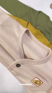AWAN KIDS - Baju Kancing Lengan Panjang Baby Newborn Polos Warna 1 Pcs - AW 10