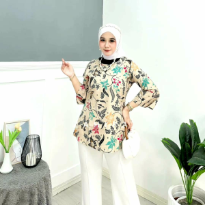 Blouse Batik Terbaru Atasan Wanita Terlaris Seragam Kantor Jumbo Termurah Ukuran M L Xl Xxll