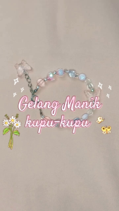 Gelang Beads Kupu-kupu / Gelang Aesthetic Korean / Gelang Manik Kupu-Kupu