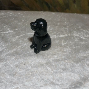 Premium Nephrite blue green good greasiness 3 dimensional Dog home decor handheld (with certificate)