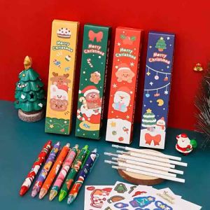 Set Blind Pen Box Noel (Bút Gel Bấm Ngòi Sticker) Phụ Kiện Học Tập Quà Tặng Giáng Sinh