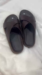 DÉP NAM QUAI CHỮ X  DA BÒ THẬT CAO CẤP- ĐT02