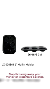 3 Oz Muffin Molder 12/6 Holes