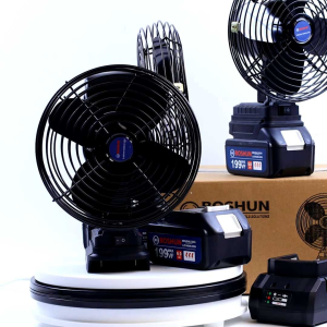 quạt chạy bằng bin BOSHUN chân bin phổ thông 10cell 15cell