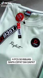 Paket 4 Pcs 100 rb Kaos Pria Murah Model Terbaru Keren