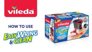 CÂY LAU NHÀ VILEDA Turbo thần thánh thương hiệu Đức Cây lau và Xô được thiết kế tiện lợi với tính năng EasyWring để vắt dễ dàng bông lau thấm hút tốt.
