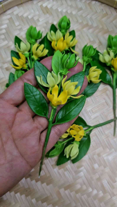 ดอกไม้เสียบผม ช่อดอกกระดังงาเล็ก  ดอกไม้ดินประดิษฐ์