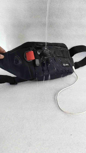 Wesbeg Pria Waterproof Tas Pinggang Usb Carger Waistbag