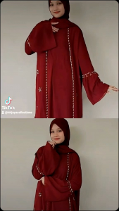 COD Ulyya Abaya + Pashmina Ceruty Adem / Gamis Wanita Terbaru / Abaya Gamis Syari Busui / Abaya Hitam Kekinian / Gamis Set Hijab / Fashion Muslim Remaja