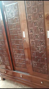 Lemari Pakaian Jati 3 Pintu Sleding / Grosir Jaya Furniture