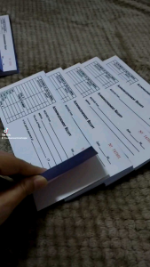 3 PADS - CARBONIZED RECEIPT DUPLICATE  GENERIC FORMS