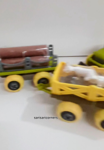 DIY Farm Truck Tractor with Trailer and Horse Toy Set