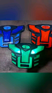 TAMENG LAMPU & MUSIK TEDENG STANG SEPEDA BMX INTER 12 16 18 WARNA BIRU MERAH HIJAU LAMPU SUARA MODEL ROBOT TRANSFORMER