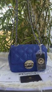 Túi 2hand đeo vai đeo chéo mini trần trám classic METROCYTI aut của Ý có sổ thẻ tag dustbag mới 99.9% - T150