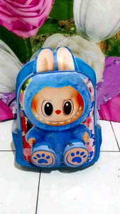 Tas Ransel Gendong Anak Sekolah SD Perempuan Model Gambar Boneka Labubu Lucu