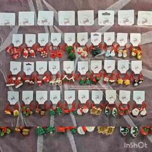 (1 PASANG) IKAT RAMBUT NATAL ELASTIS / KARET RAMBUT SANTA CLAUS POHON NATAL SNOWMAN RUSA BELL / SCRUNCHIE NATAL LUCU / AKSESORIS NATAL / CUTE CHRISTMAS HAIRTIE / SCC8738